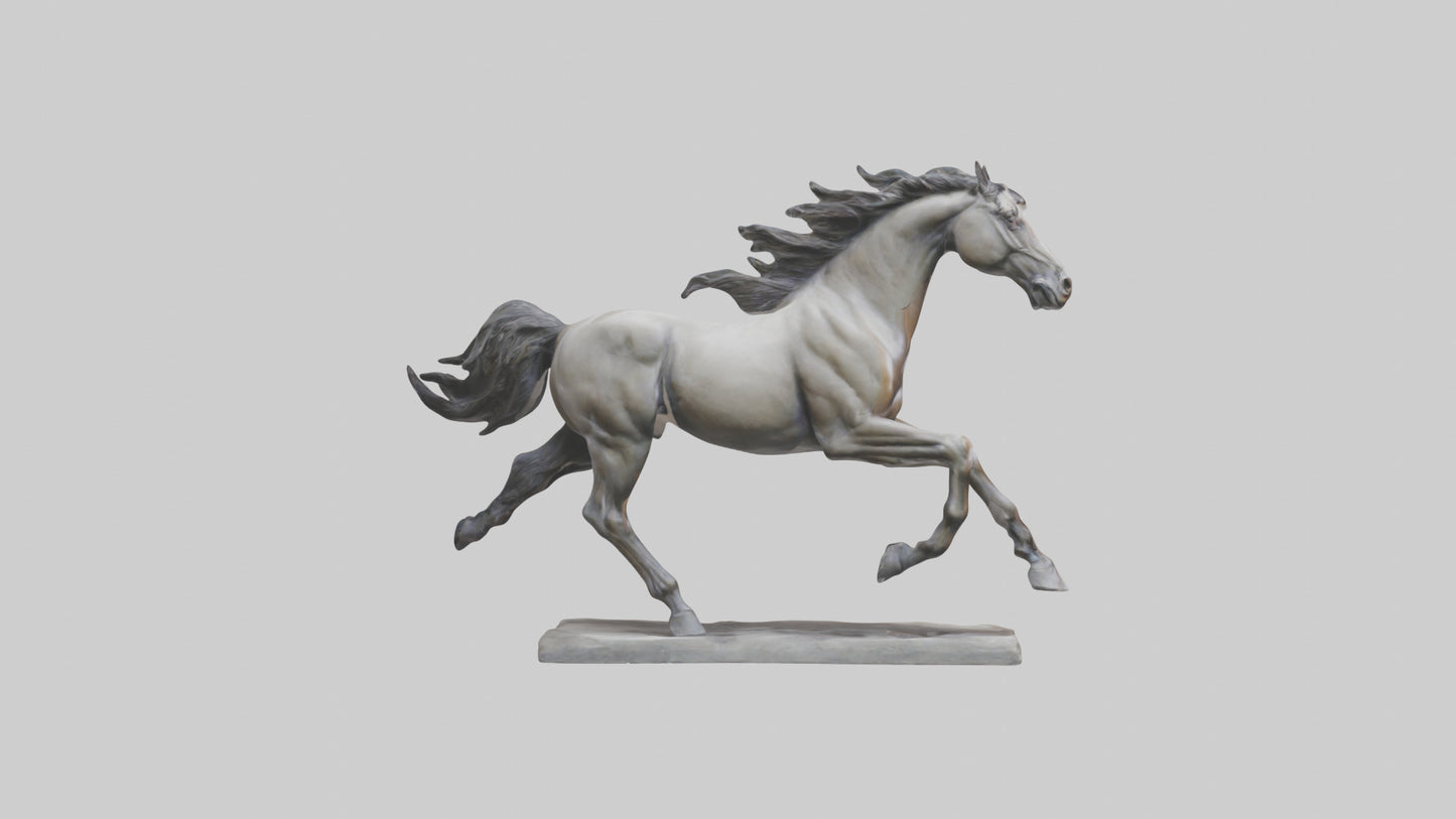 Sculpted Horse statue model 3D model