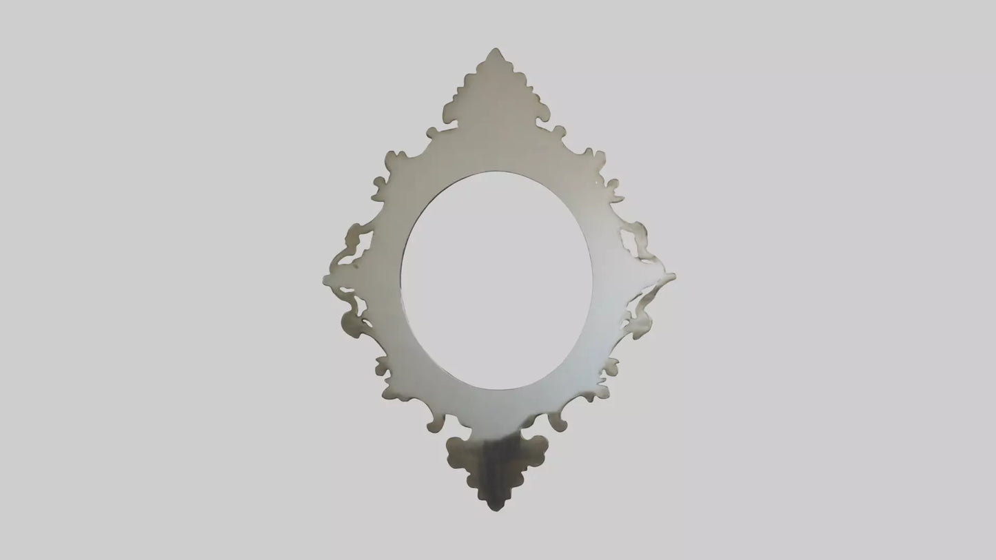 Sculptural wall mirror model 3D model