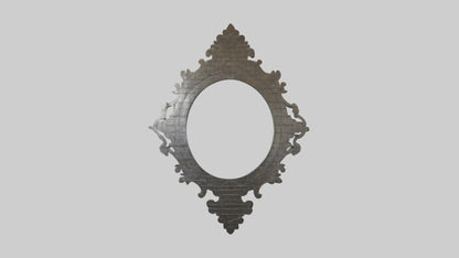 Sculptural wall mirror model 3D model