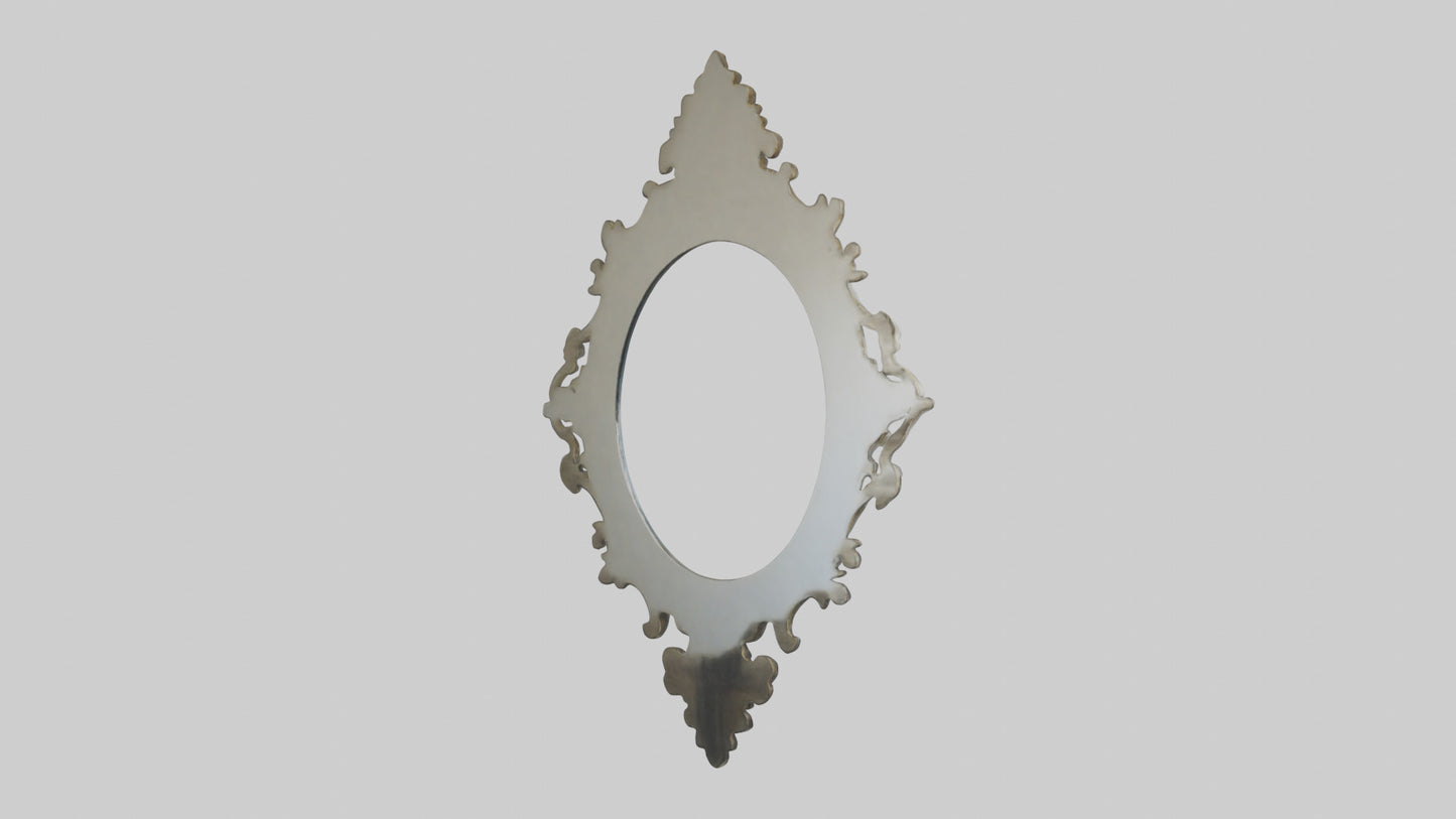 Sculptural wall mirror model 3D model
