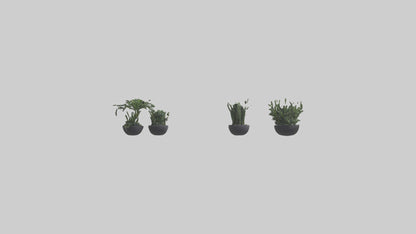 3D model Sculptural Wall Planters VR / AR / low-poly
