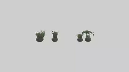 3D model Sculptural Wall Planters VR / AR / low-poly