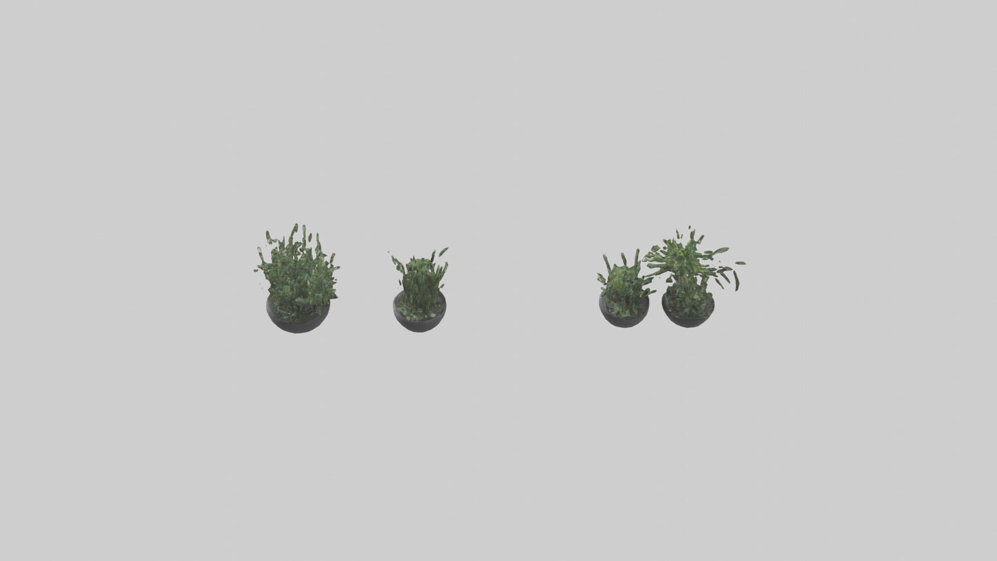 3D model Sculptural Wall Planters VR / AR / low-poly
