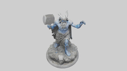3D model Sculpture of Thunder god model VR / AR / low-poly