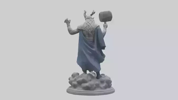 3D model Sculpture of Thunder god model VR / AR / low-poly