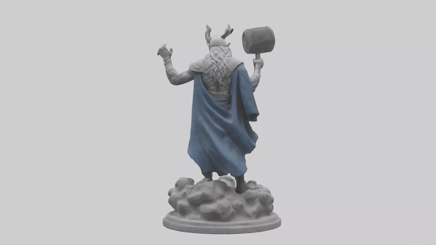 3D model Sculpture of Thunder god model VR / AR / low-poly