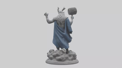 3D model Sculpture of Thunder god model VR / AR / low-poly