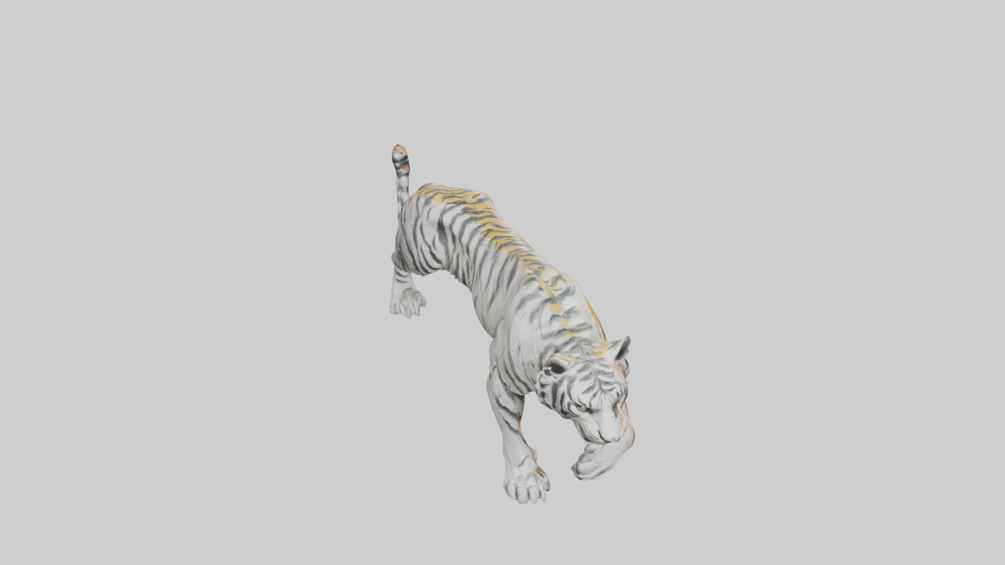 3D model Sculpture of Tiger statue model VR / AR / low-poly