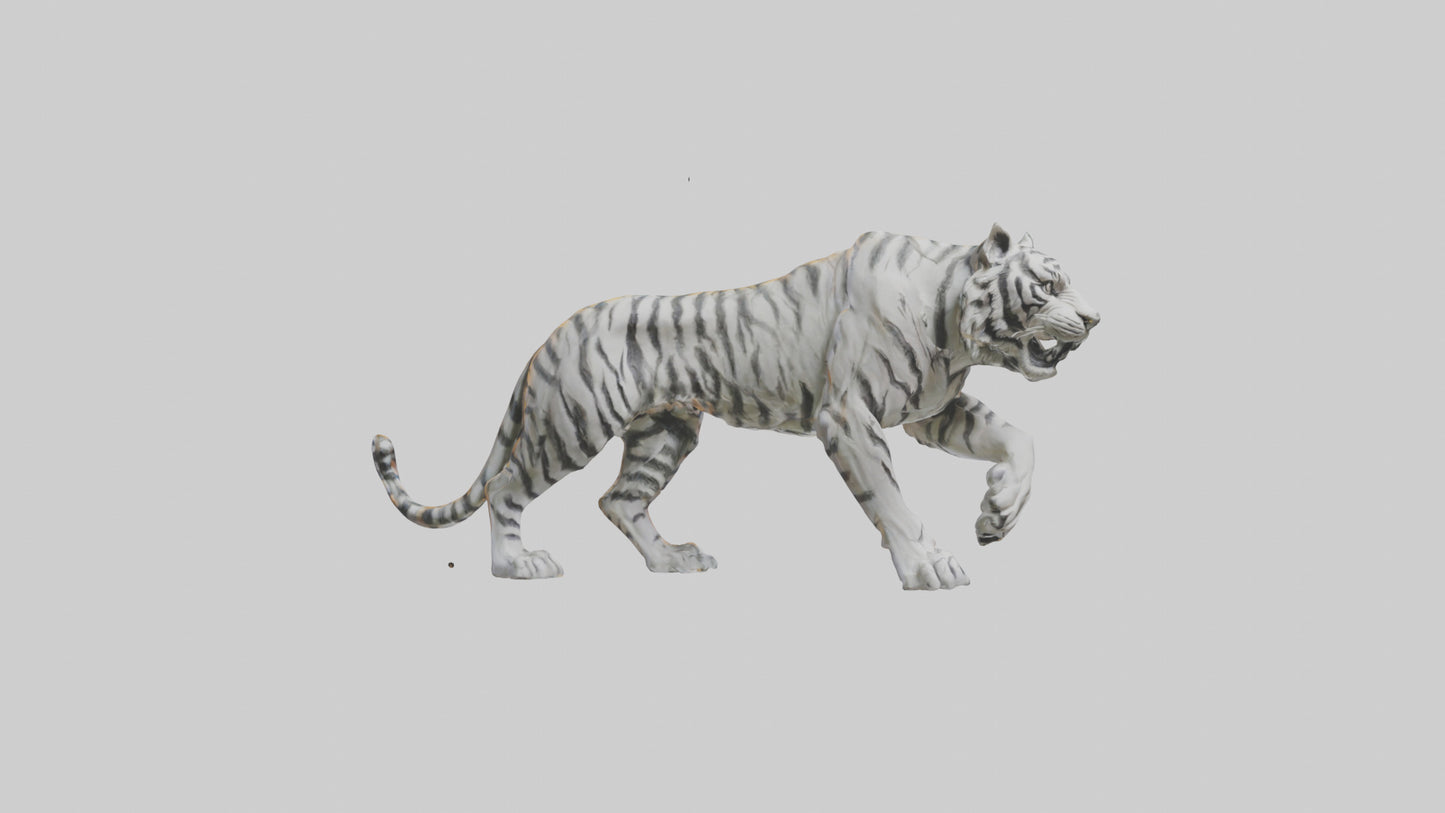 3D model Sculpture of Tiger statue model VR / AR / low-poly