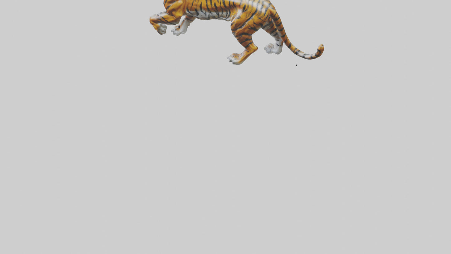 3D model Sculpture of Tiger statue model VR / AR / low-poly