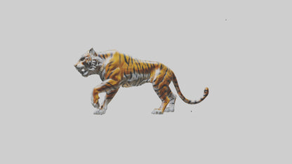 3D model Sculpture of Tiger statue model VR / AR / low-poly