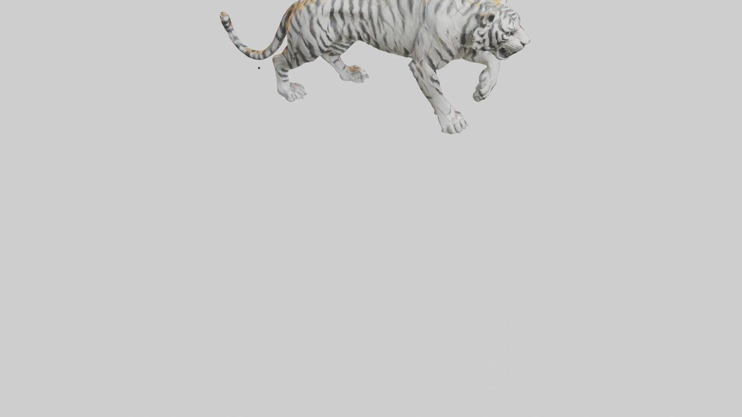 3D model Sculpture of Tiger statue model VR / AR / low-poly