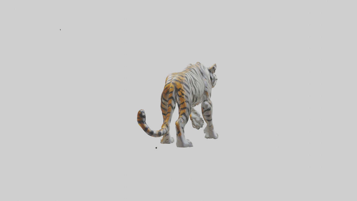 3D model Sculpture of Tiger statue model VR / AR / low-poly