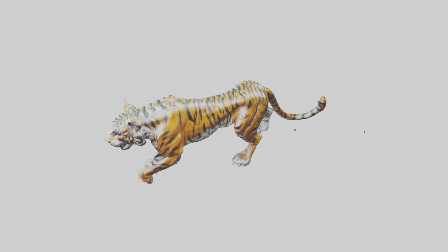 3D model Sculpture of Tiger statue model VR / AR / low-poly