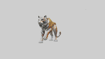 3D model Sculpture of Tiger statue model VR / AR / low-poly