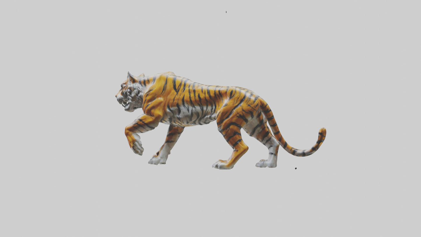 3D model Sculpture of Tiger statue model VR / AR / low-poly