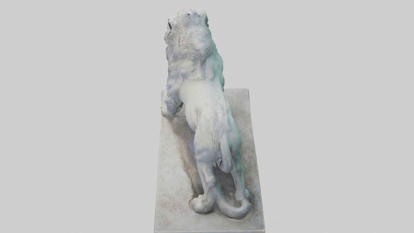 3D model Sculptured animal statue model VR / AR / low-poly
