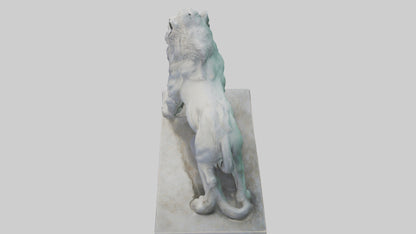 3D model Sculptured animal statue model VR / AR / low-poly