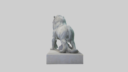 3D model Sculptured animal statue model VR / AR / low-poly