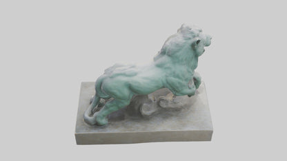 3D model Sculptured animal statue model VR / AR / low-poly