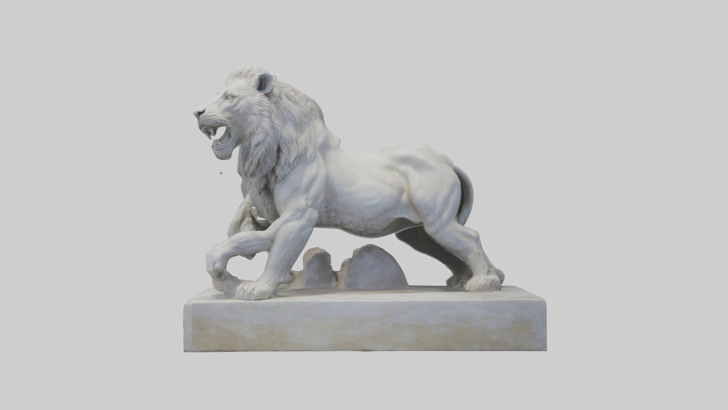 3D model Sculptured animal statue model VR / AR / low-poly