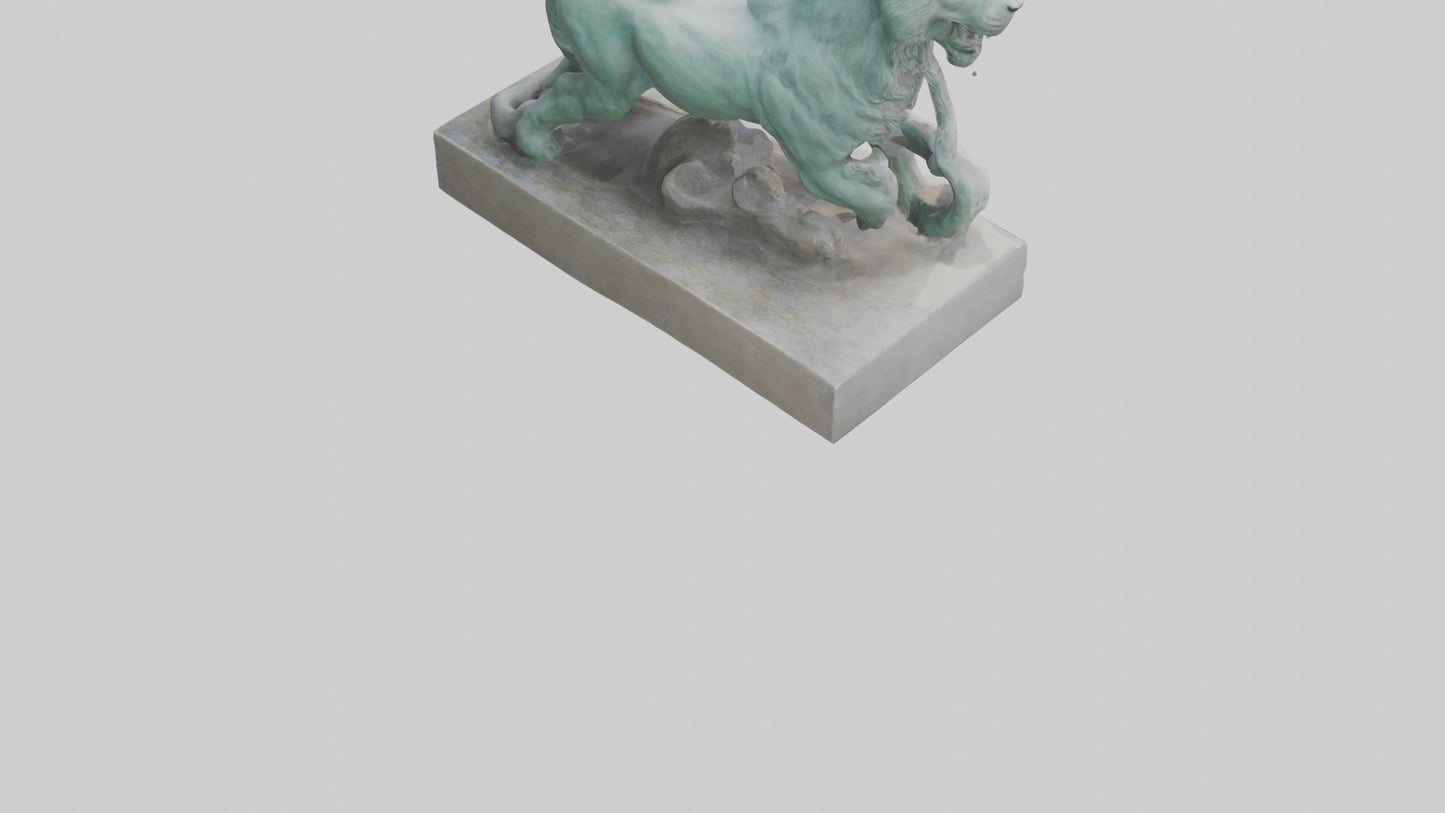 3D model Sculptured animal statue model VR / AR / low-poly