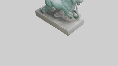 3D model Sculptured animal statue model VR / AR / low-poly