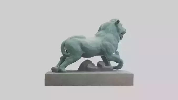 3D model Sculptured animal statue model VR / AR / low-poly