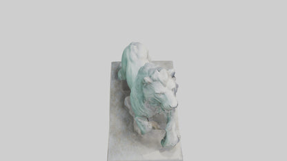 3D model Sculptured animal statue model VR / AR / low-poly