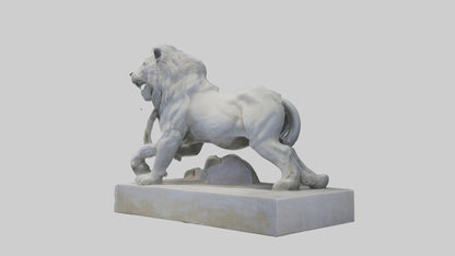 3D model Sculptured animal statue model VR / AR / low-poly