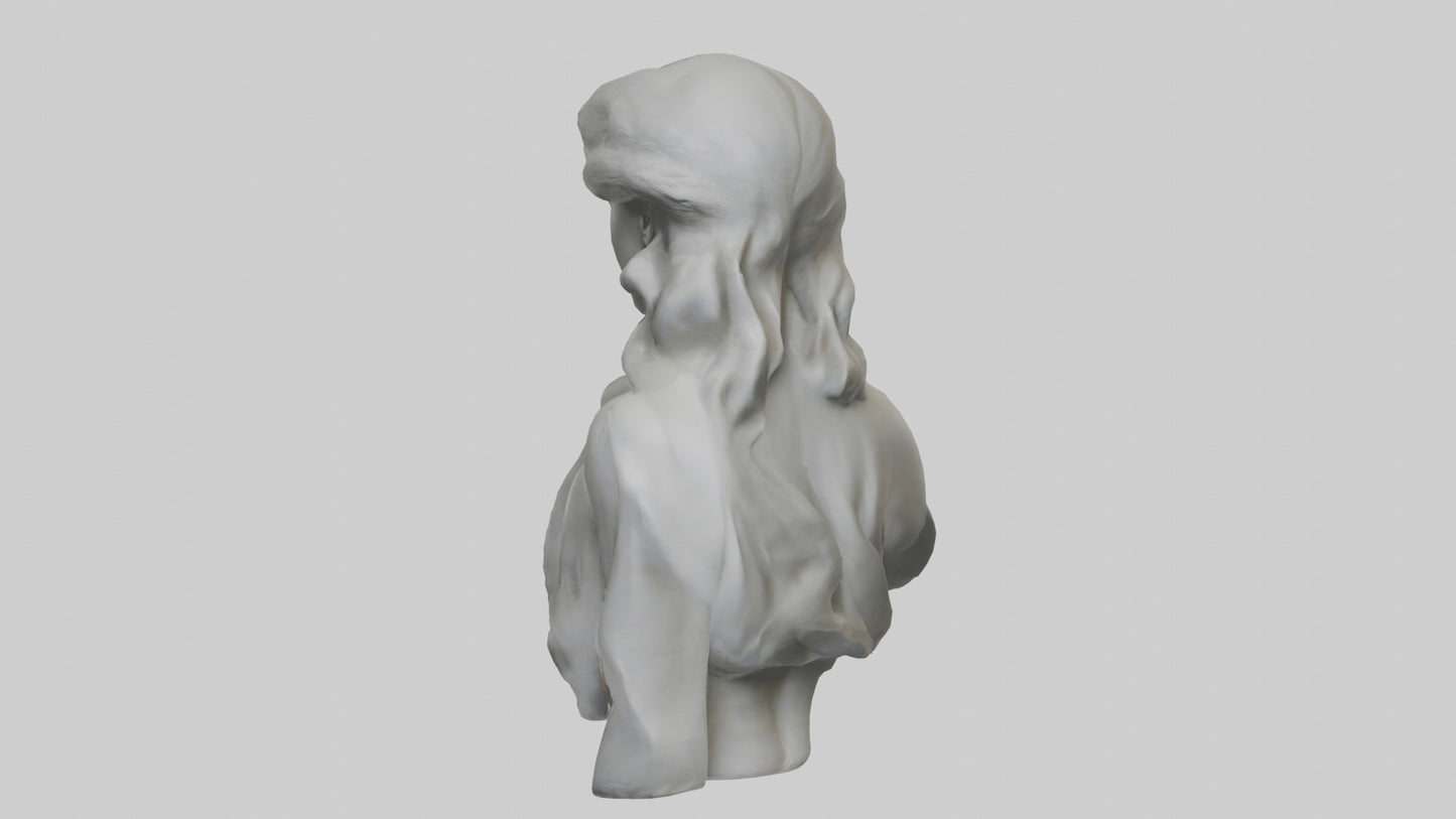 Sculptured woman bust model 3D model