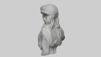 Sculptured woman bust model 3D model