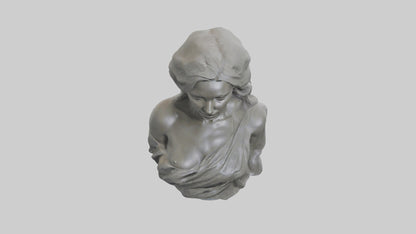Sculptured woman bust model 3D model