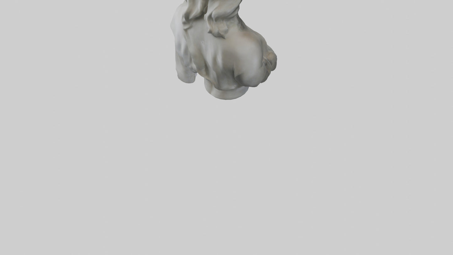 Sculptured woman bust model 3D model