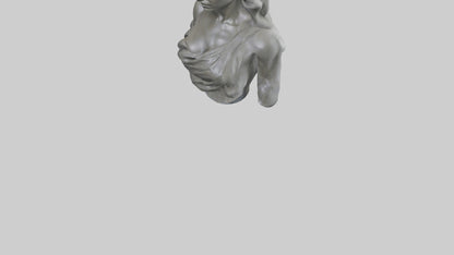Sculptured woman bust model 3D model