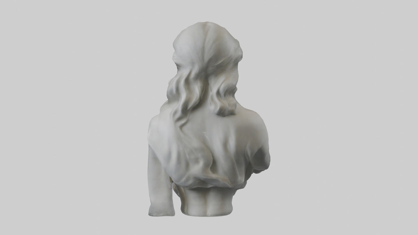 Sculptured woman bust model 3D model