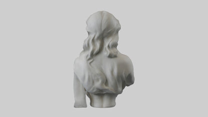 Sculptured woman bust model 3D model