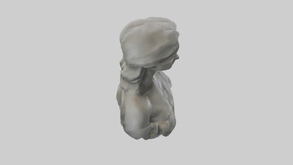 Sculptured woman bust model 3D model