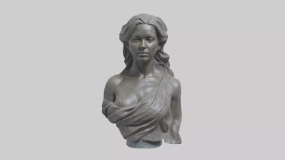 Sculptured woman bust model 3D model