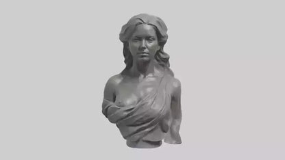 Sculptured woman bust model 3D model