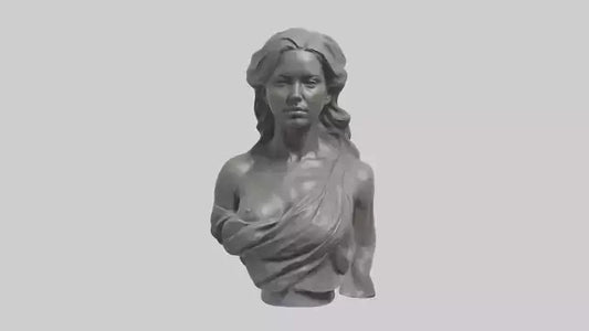 Sculptured woman bust model 3D model