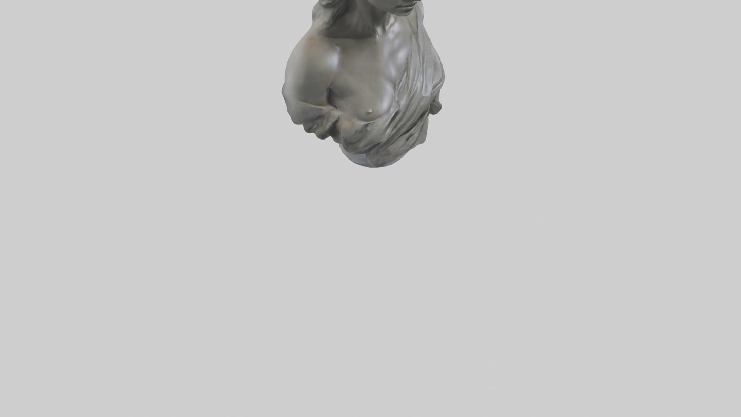 Sculptured woman bust model 3D model
