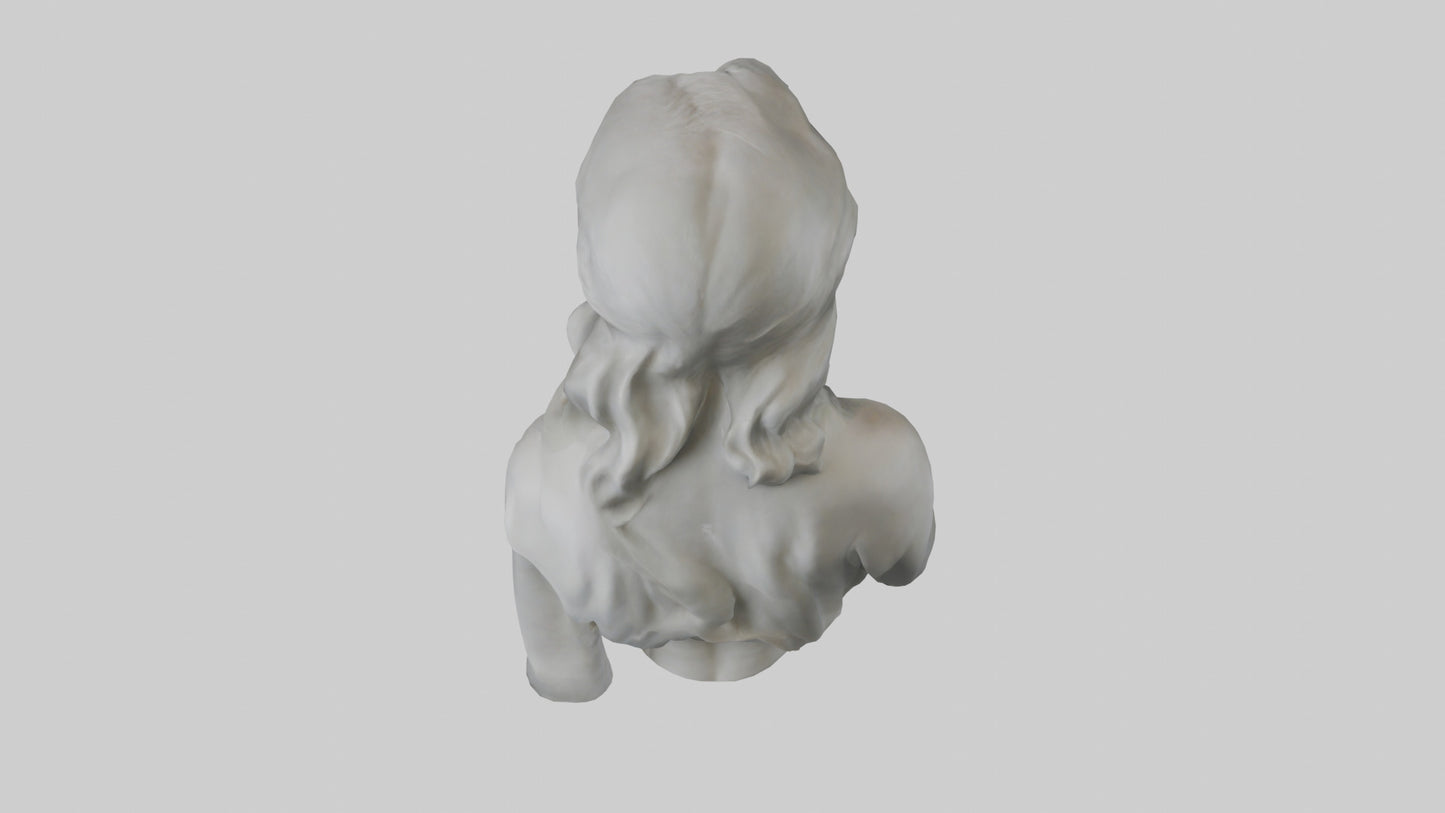 Sculptured woman bust model 3D model