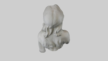 Sculptured woman bust model 3D model