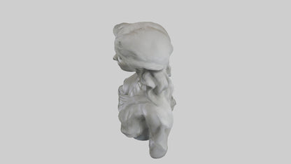 Sculptured woman bust model 3D model