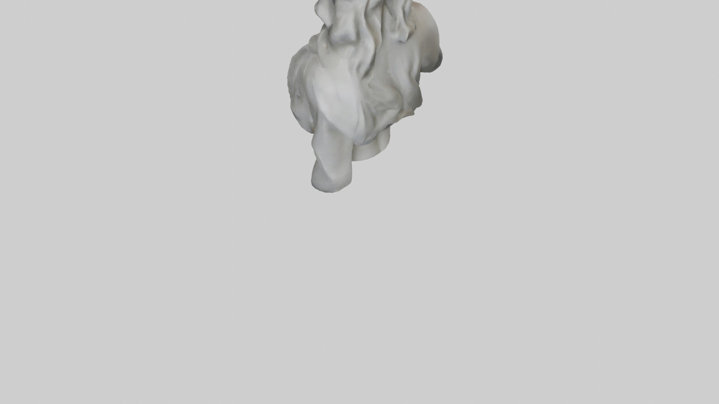 Sculptured woman bust model 3D model
