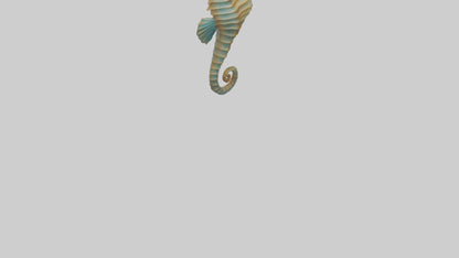 Sea Horse floating upright model 3D model