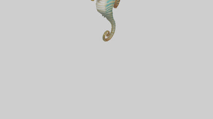 Sea Horse floating upright model 3D model