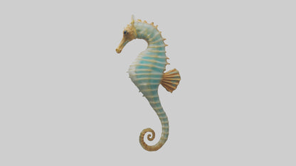 Sea Horse floating upright model 3D model