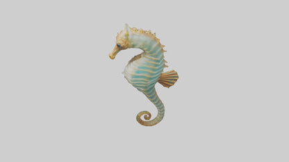 Sea Horse floating upright model 3D model